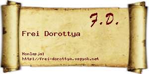 Frei Dorottya névjegykártya